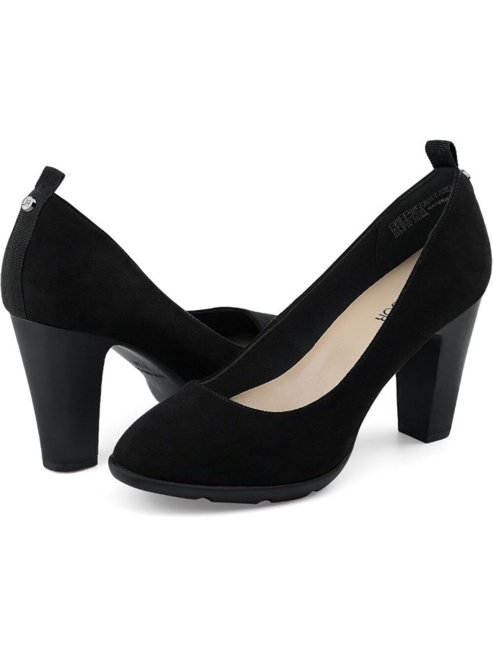 Stylish Chunky Heels Platform Pumps for Women - Comfort Round Closed Toe Dress